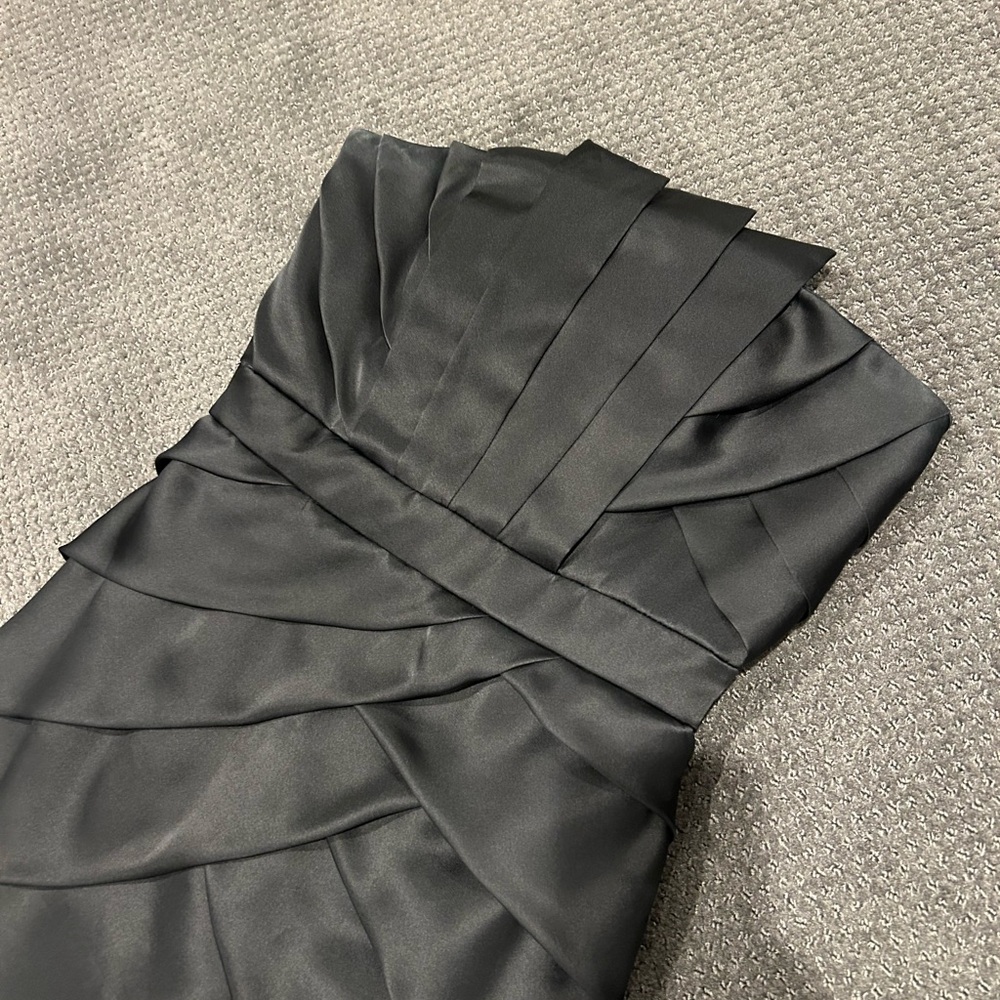 Vintage Badgley Mischka Black Satin Gown